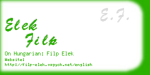 elek filp business card